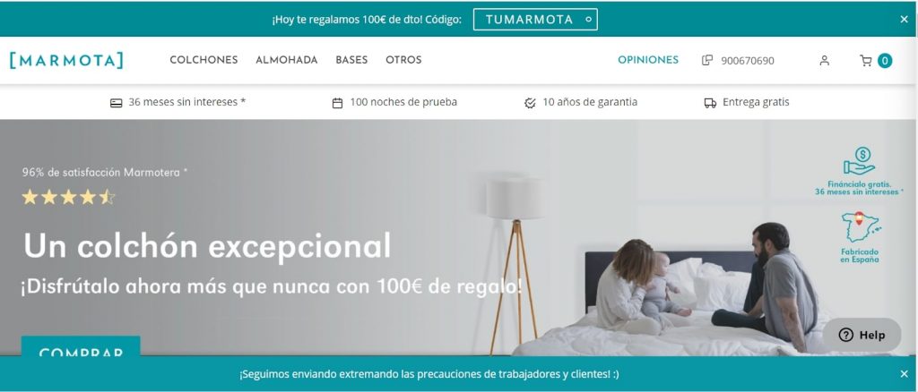 sitio ecommerce colchones