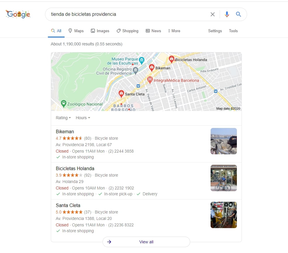 seo local - busqueda local en zona externa