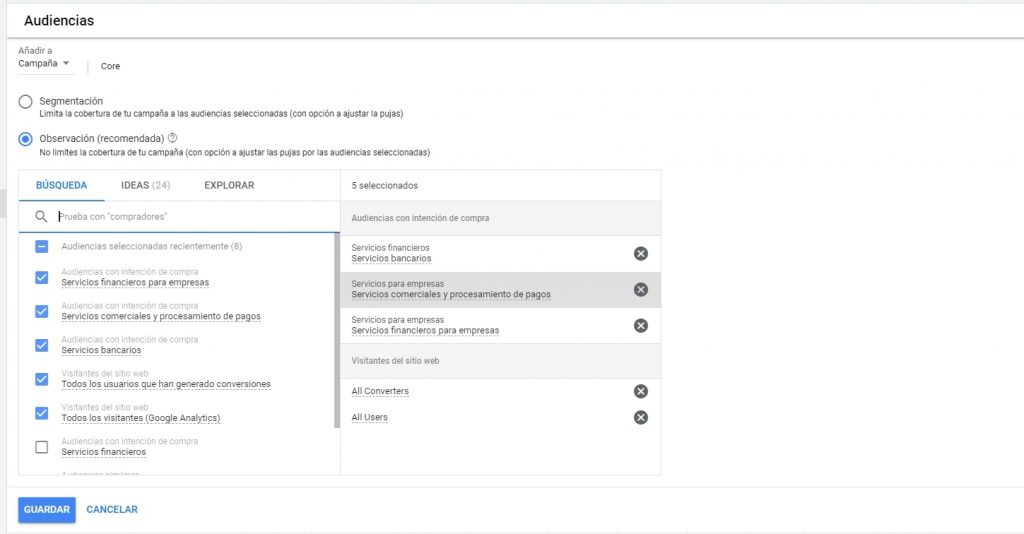 audiencias de google ads